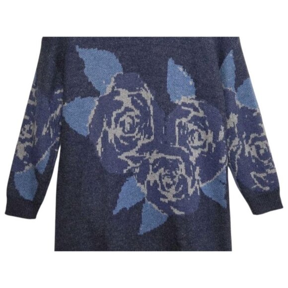 Soft Surroundings Womens Large Duster Cardigan Sweater Blue Open Front Casual - Picture 6 of 6